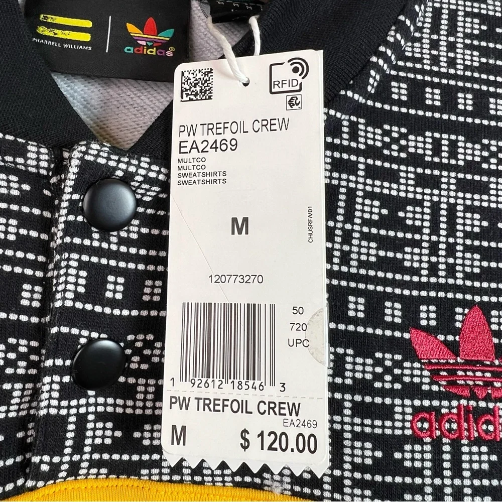 Adidas Originals x Pharrell Williams Sweatshirt Men's M Trefoil Crew EA2469 NWT
